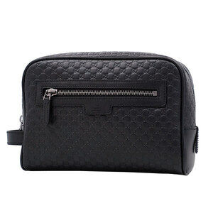 GUCCI Guccissima Shoulder Bag Leather Black 562 1